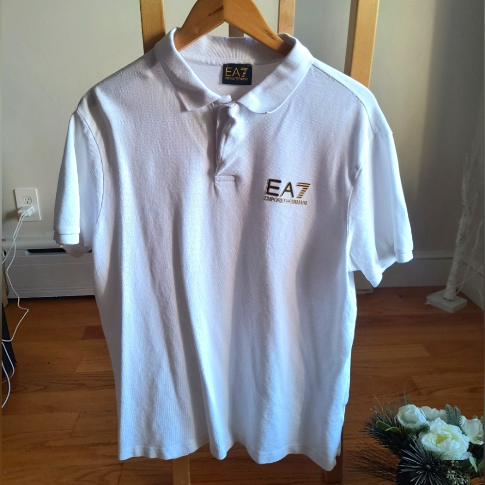 Emporio Armani Men's Polo Shirt XL, White